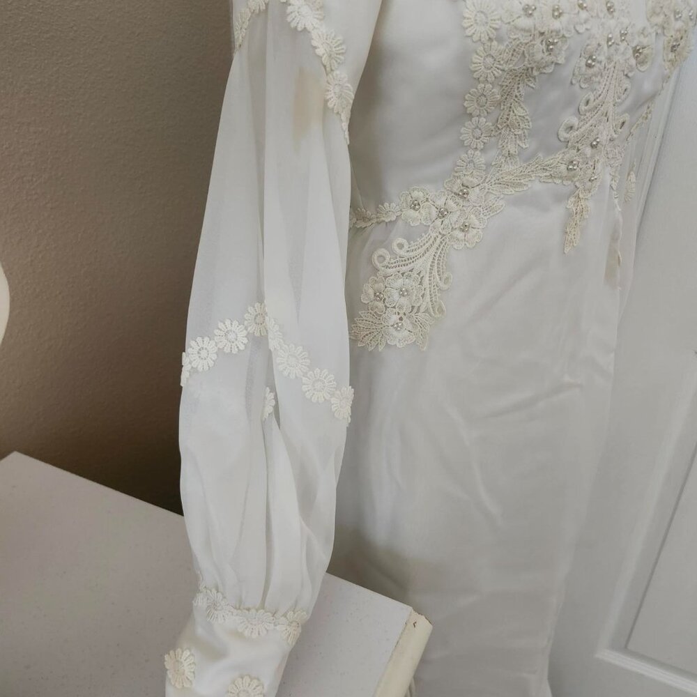 1977 VINTAGE WEDDING DRESS - Picture 8 of 15